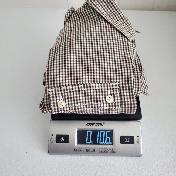 Lands End Canvas Womens Plaid Shirt Dress Size 4 Long Sleeve Button Down Preppy - Picture 7 of 7